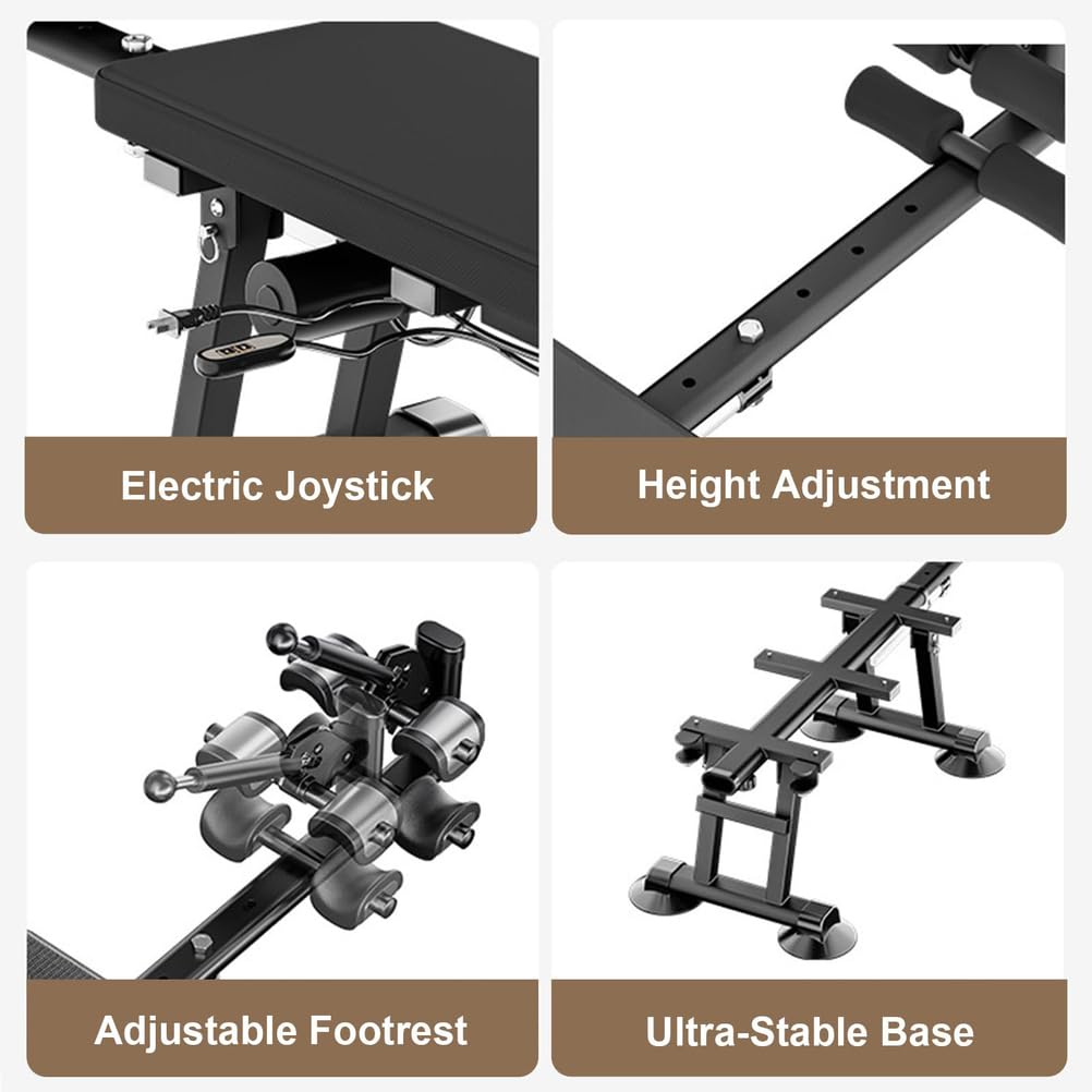 Mesa De Tracción Eléctrica De Cuerpo Completo, Mesa De Descompresión y Estiramiento Cervical y Lumbar para Alivio De La Tensión, Máquina De Descompresión De Espalda