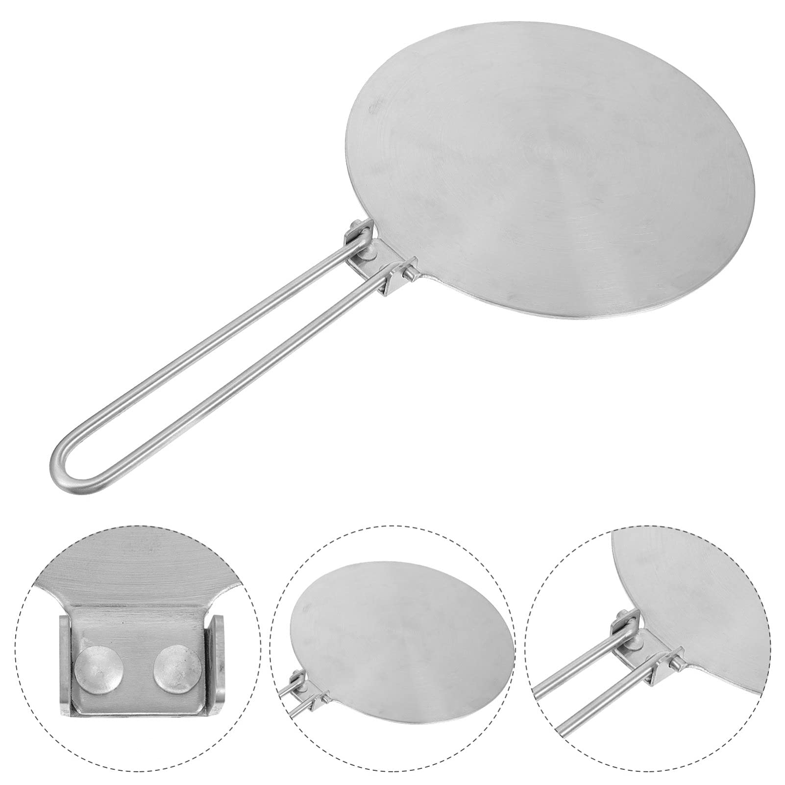 SOLUSTRE 20cm Induction Cooker Heat Conduction Plate Easy to Use Safe Stainless Steel Heat Converter Disk