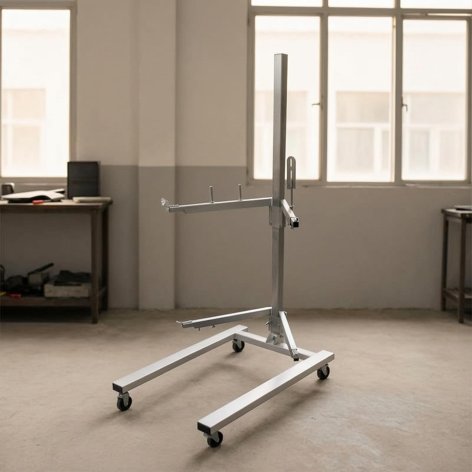 Qianly Cavalletto Regolabile con Ruote Telescopico Supporto Mobile per Carrozzieri, Meccanici, Carrozzeria