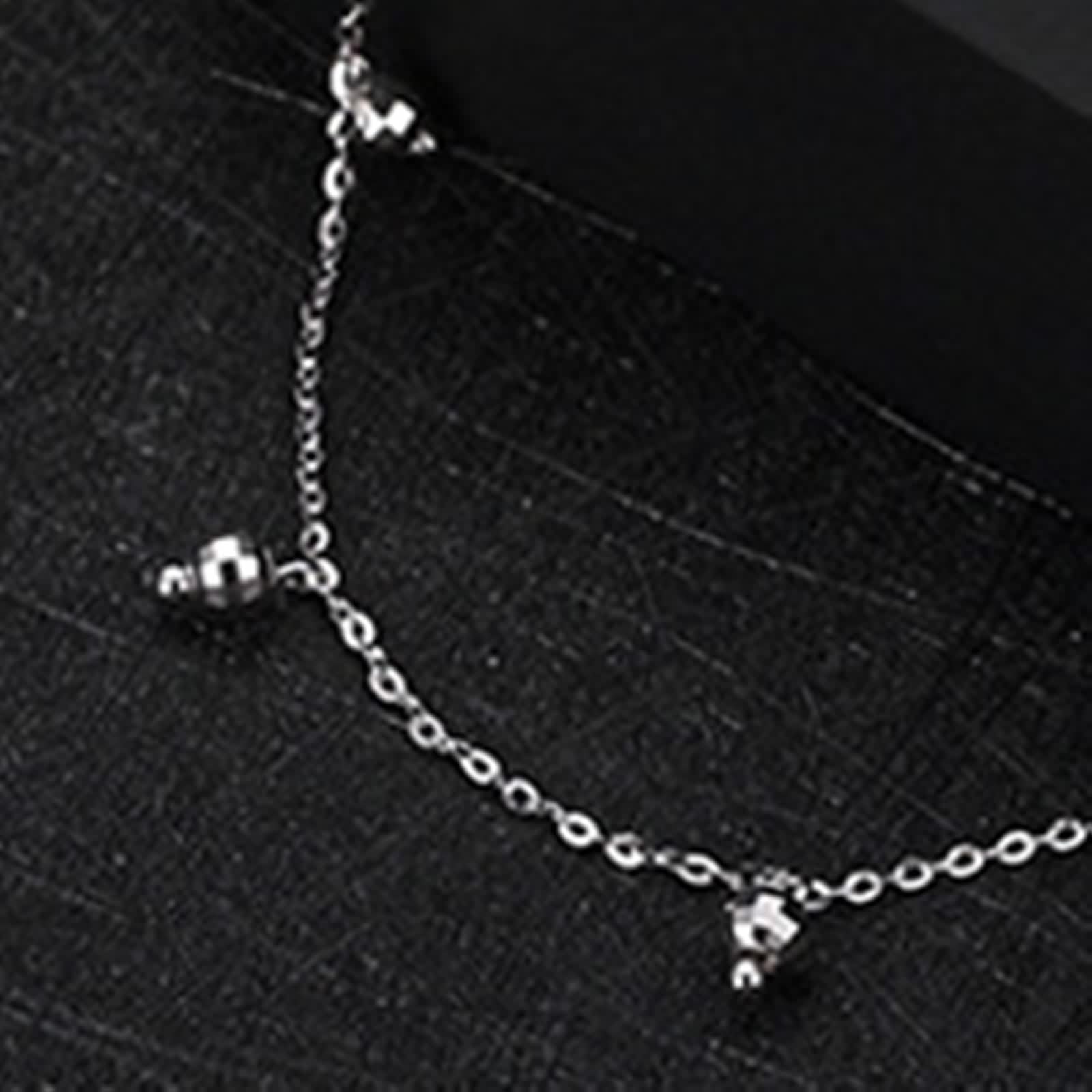 Cavigliera da donna in argento 925 con sfera regolabile argento/oro per mamma
