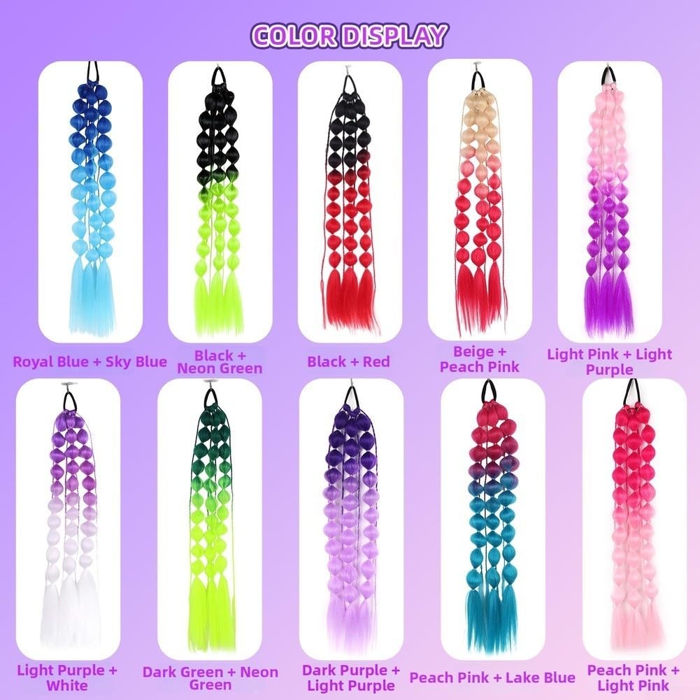 Coleta para linterna 20 Pulgadas Colorida para Mujer Coleta para