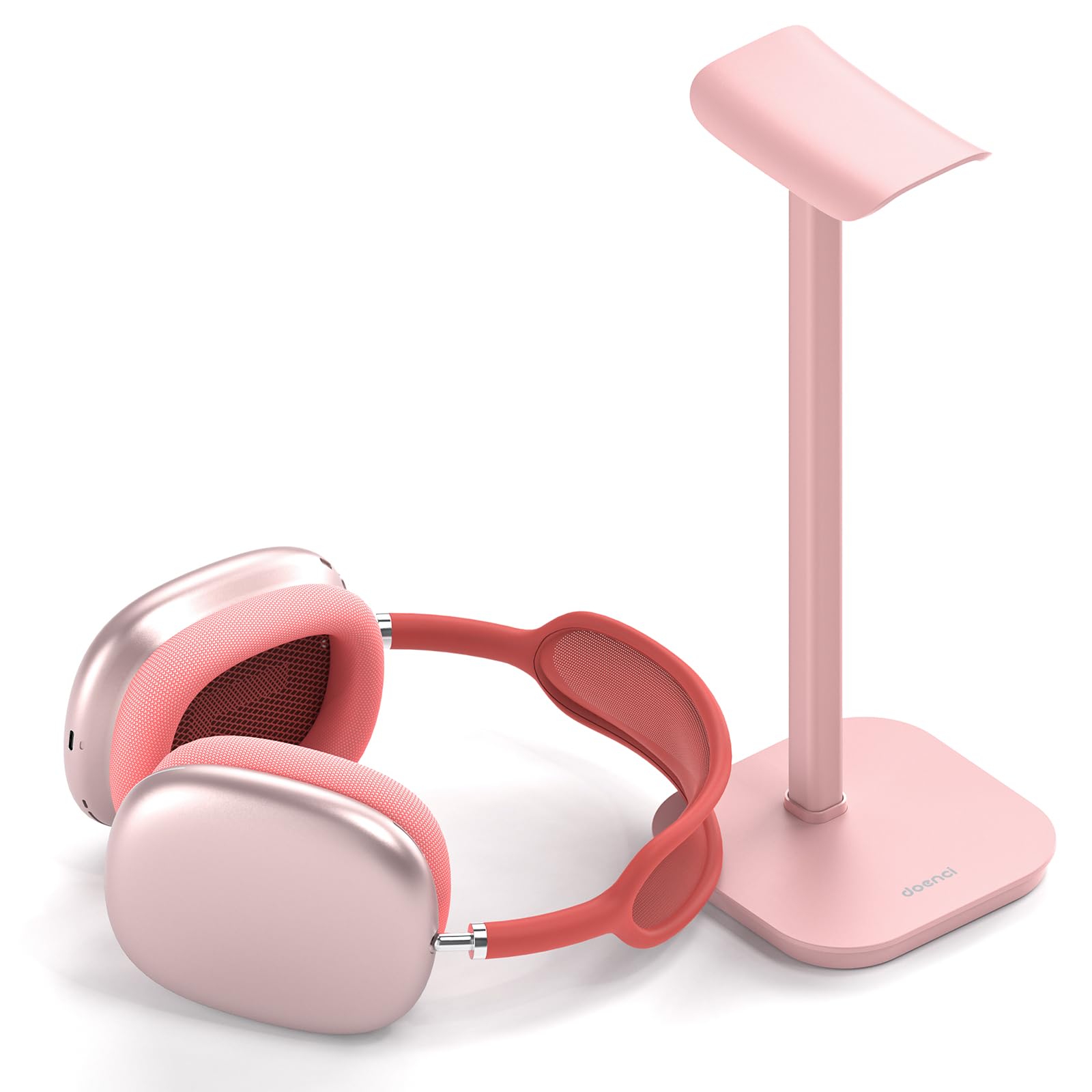 Supporto per cuffie da scrivania in alluminio per cuffie come Airpods Max, Sony, Beats, Bose, Razer, HyperX (rosa)