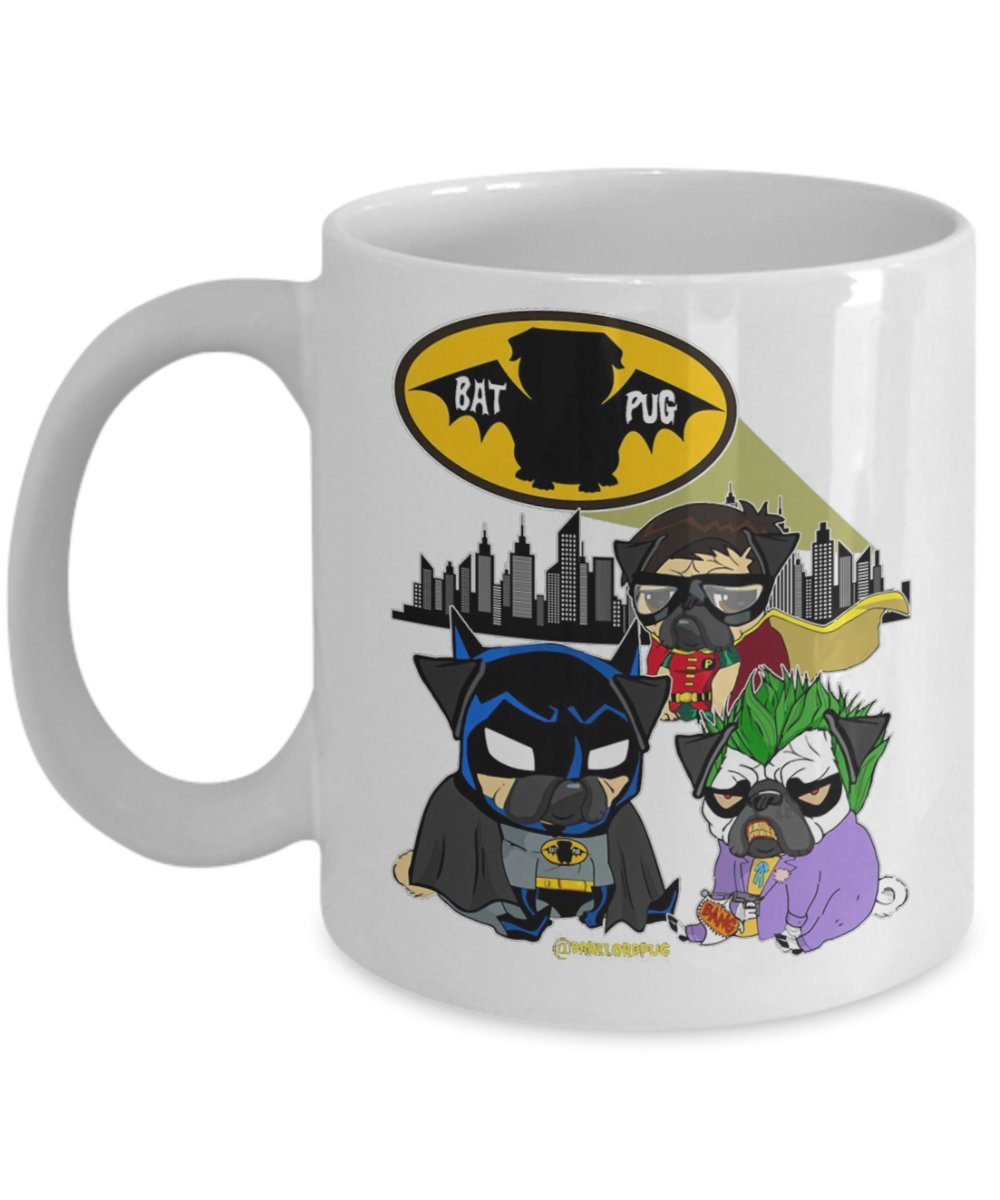Funny Pug shirt with boss super batpug Coffee Mugs is cool