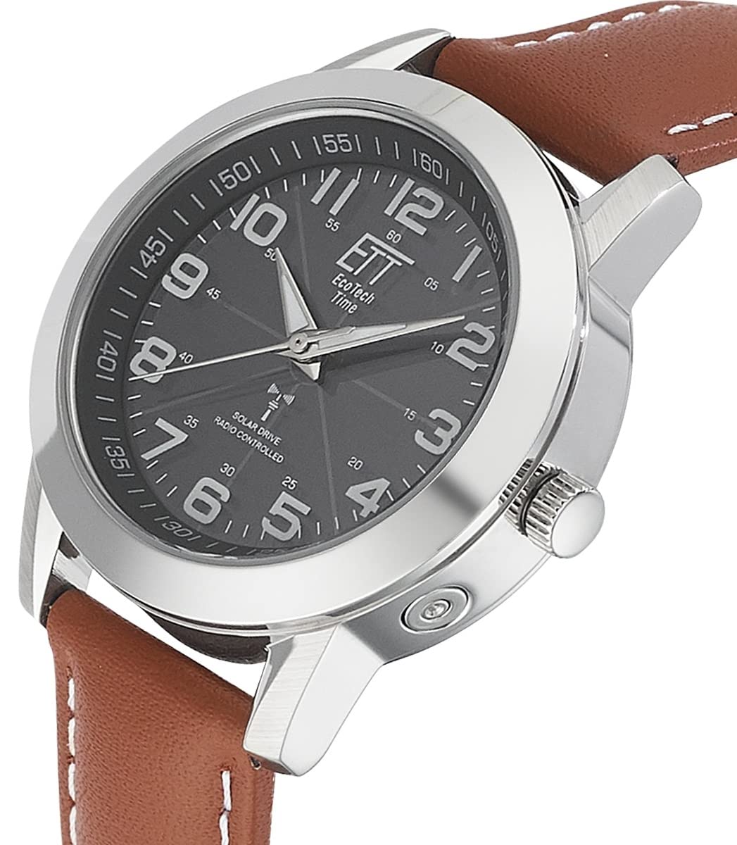 ETT Eco Tech Time Funk Solar Damen Uhr Analog mit Leder Armband ELS-11494-22L