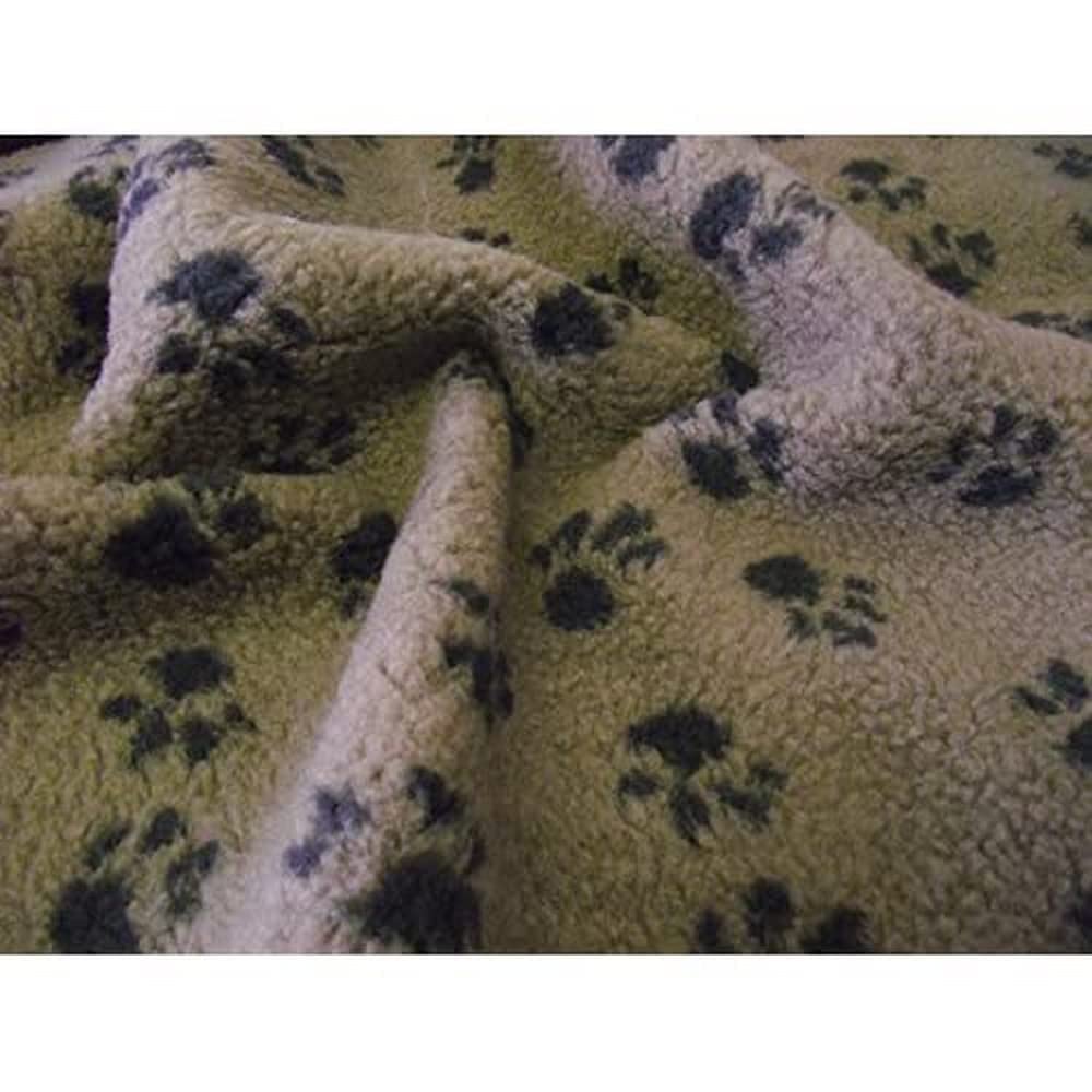 Crs Fur Fabrics Off/White Faux Fur Sherpa Fleece Sheepskin Fabric Material - Mushroom Paws, 1Mtr - 150Cmx100cm