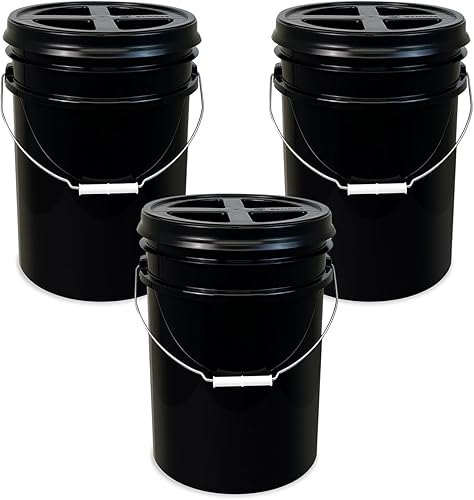 Miniatura 9 de ePackageSupply Cubo de plástico de grado alimenticio de 5 galones con tapa de sello gamma  Fabricado en Estados Unidos  Sin BPA  Resistente 90 mil