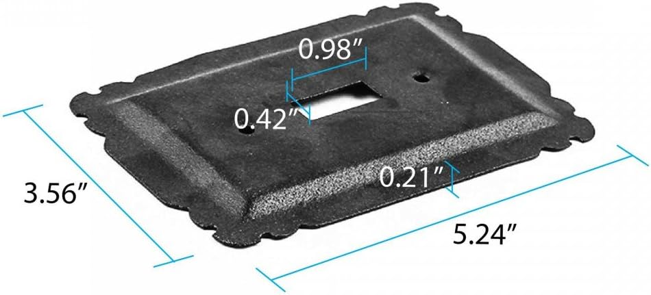 Renovators Supply Manufacturing Black Steel Toggle Switch Plate Antique Decorative Wall Plate �5.25 X 3.5 Inches Standard Size Switch Plate Black Rust Resistant Single Toggle Switch Plate Pack Of 2