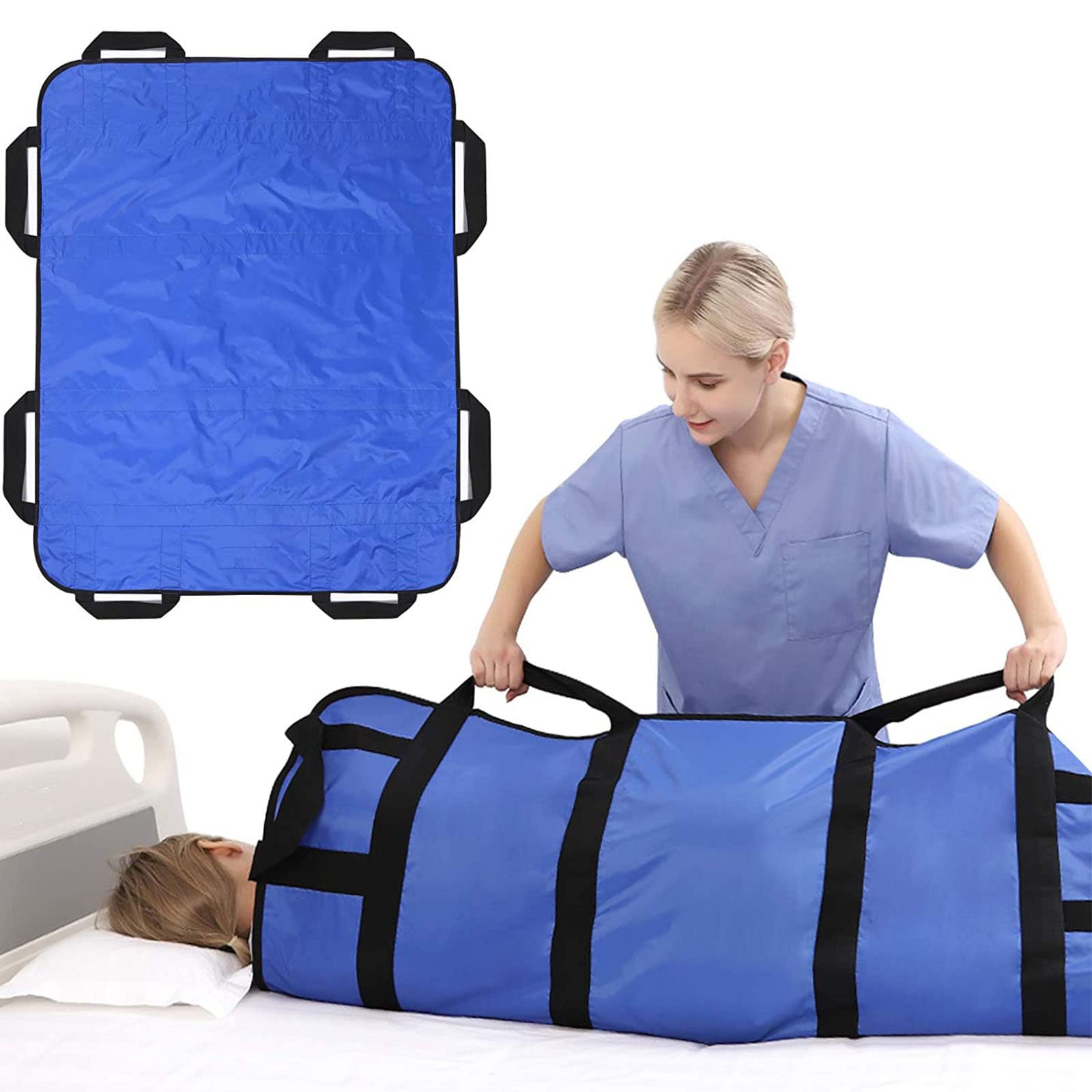 Almohadilla De Cama De Posicionamiento 43"X 27", Almohadilla De Cama De Posicionamiento con Asas,para Levantar, Girar, Mover Y Reposicionar A Pacientes Ayudar Al Paciente Vuelta