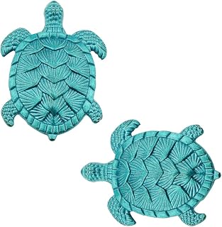 LB-LAIBA Sea Turtle Cabinet Knobs, Single Hole Drawer Knobs Handles, Ocean Theme Knobs for Wardrobe Closet Dresser Cupboard Furniture Door Handle Home Kitchen Hardware Decorative 2 Pieces