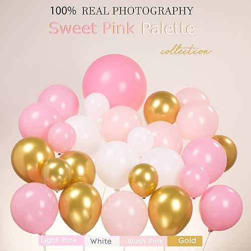Miniatura 2 de Kit de guirnalda de arco de globos rosa y dorado para graduación 145 piezas con gran estrella dorada Globos con letras GRAD para decoraciones de