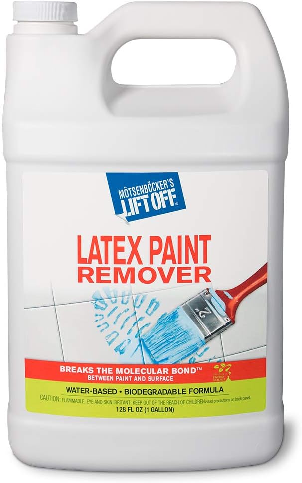 Motsenbocker's Lift Off 41401 Latex Paint Remover – Safely Removes Latex Paint, Acrylics & Enamels from Multiple Surfaces, Water-Based, Biodegradable – 1 Gallon