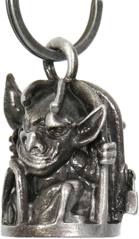 Sino de Boa Sorte para Motocicleta Milwaukee Leather com Gargoyle e Chaveiro MLB90XX