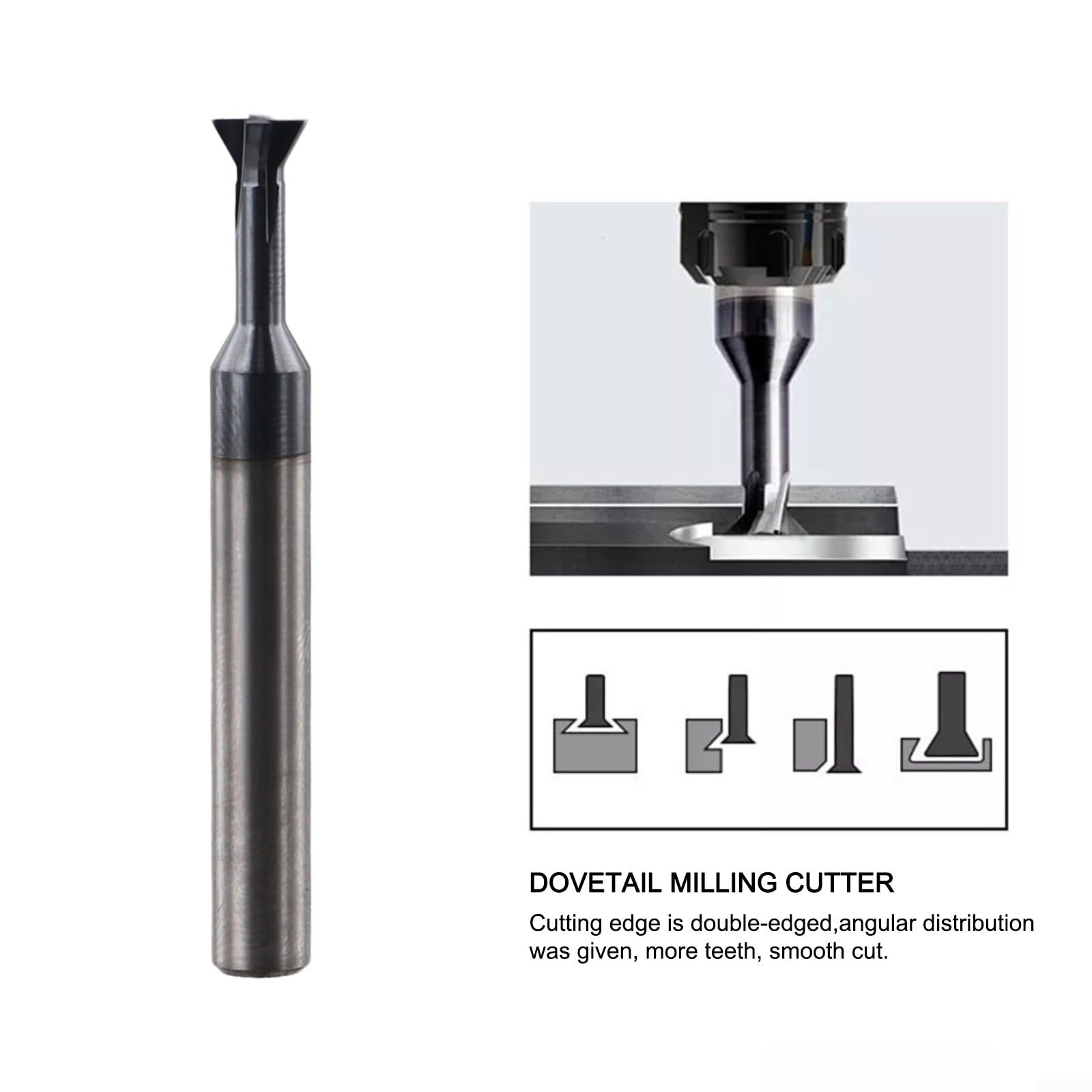 60° Schwalbenschwanzfräser 6MM CNC Schaftfräser Metallfräser Hartmetall Dovetail Cutter
