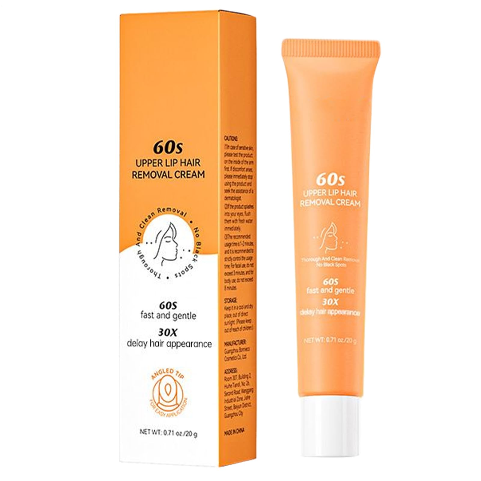 Crema Eliminadora de Vello Facial - Depilación con Propiedades Hidratantes - Tratamiento para Vello de Mentón Cuello Rostro Ceja Nariz