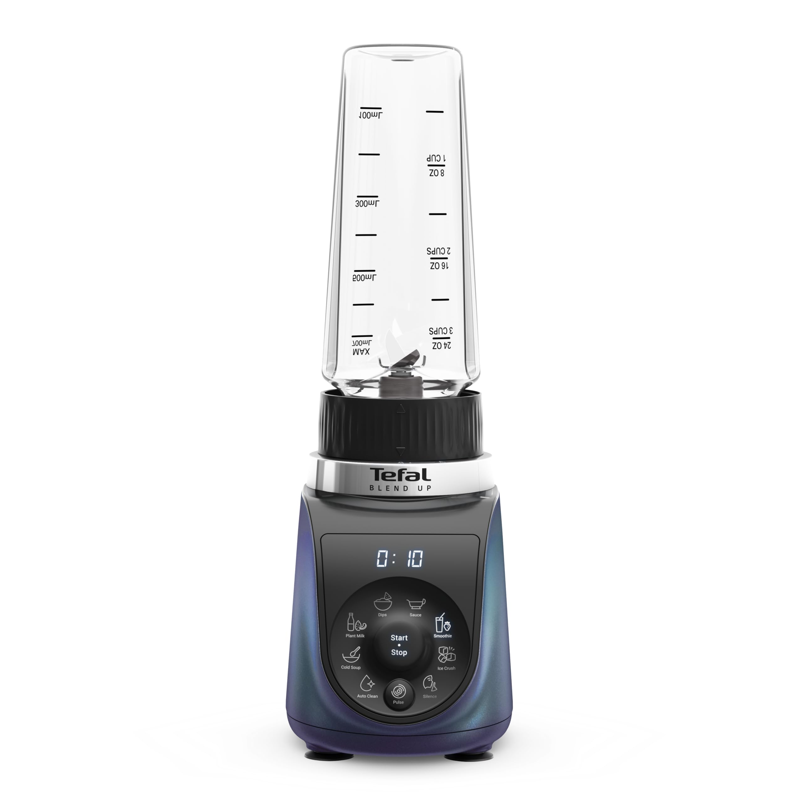 Tefal BL19H4 Blend Up Mini Blender Puissant Compact, 8 Programmes Automatiques, Fonction Ice Crush, Polyvalent, Lames Powelix, Nettoyage Facile