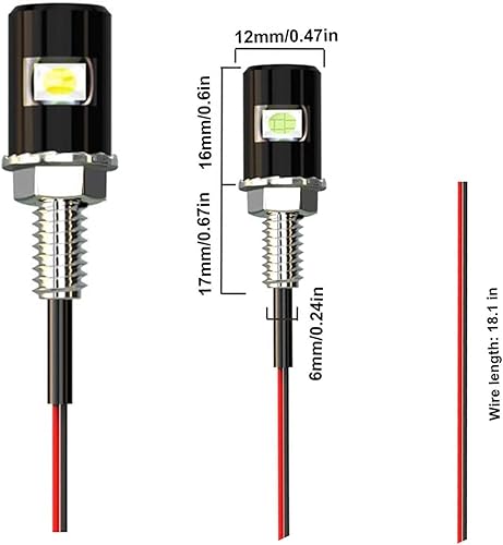 Miniatura 3 de Anki HappiGo 4 luces LED para matrícula de automóvil, lámpara LED de perno de tornillo, bombilla LED impermeable de 12 V para automóvil,