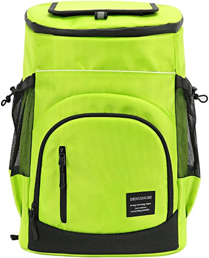 SCOSAO Cooler Backpack 36 Cans, Leak-Proof Insulated Backpack 30L Large Capacity, Double Deck Cooler Bag Up to 12 Hours,Soft Lightweight Lunch Backpack for Men Women Work Beach Camping Picnic (Green)