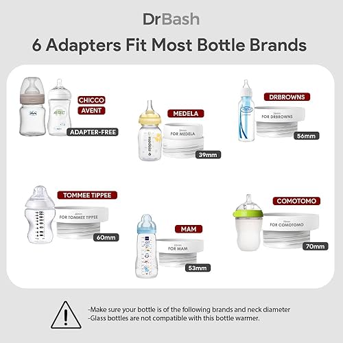 Miniatura 8 de DrBash Calentador de biberones portátil para viajes, calentador de biberones de viaje a prueba de fugas con calentamiento rápido para leche materna,