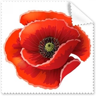 Red Flower Painting Big Corn Cleaning Cloth Phone Screen Glasses Cleaner 5pcs