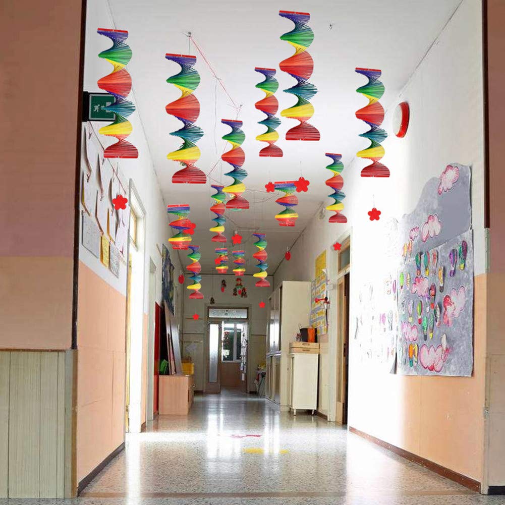 Stoff-Heißluftballon Als Windspiel - Regenbogen-Motiv, 28x110 Cm, Für Garten, Party Oder Deko Innen & Außen
