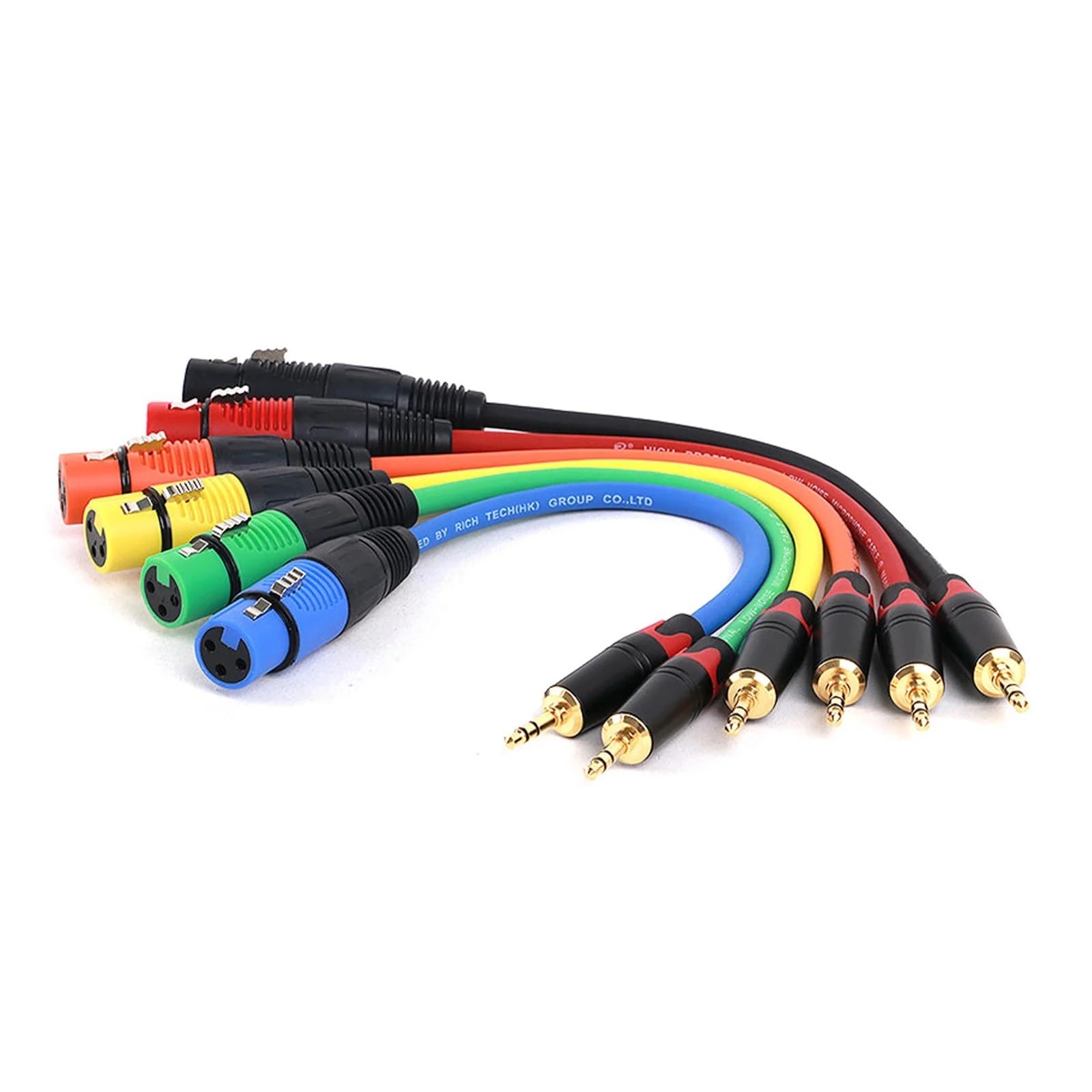 Câble jack stéréo mâle/femelle symétrique 3 broches vers jack mâle 3,5 mm (1/8") for microphones, connecteur professionnel(Yellow-F,2.9M)
