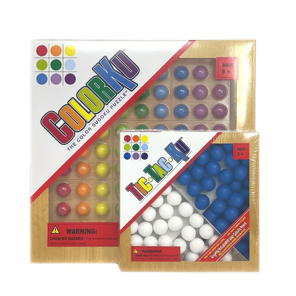 ColorKu and Tic-Tac-Ku (Blue and White) Combo Pack