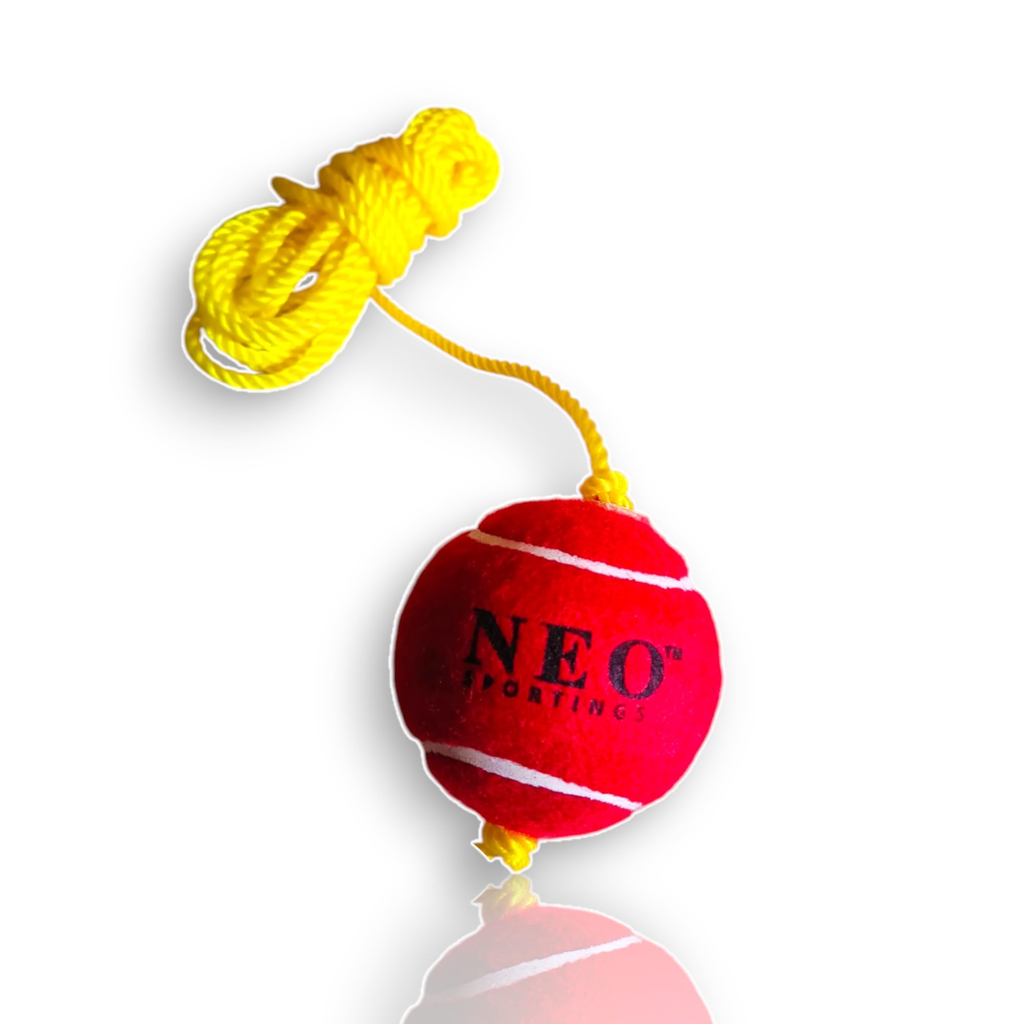 Neo Sportings || Heavy Tennis Red Hanging Ball|| Cricket Batting Drills and Knocking|| 80-120 Grams|| Pack of 1