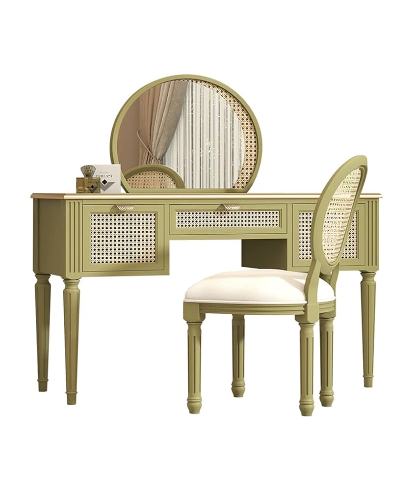 ラタン ドレッサー 大きな鏡付き Amazon｜ラタンドレッサー 大きな鏡付きの大きな収納化粧台 3