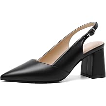 Mostrin Kitten Heels for Women Slingback Pointed Closed Toe Heels Womens Pumps Shoes for Wedding, Party, Commuting