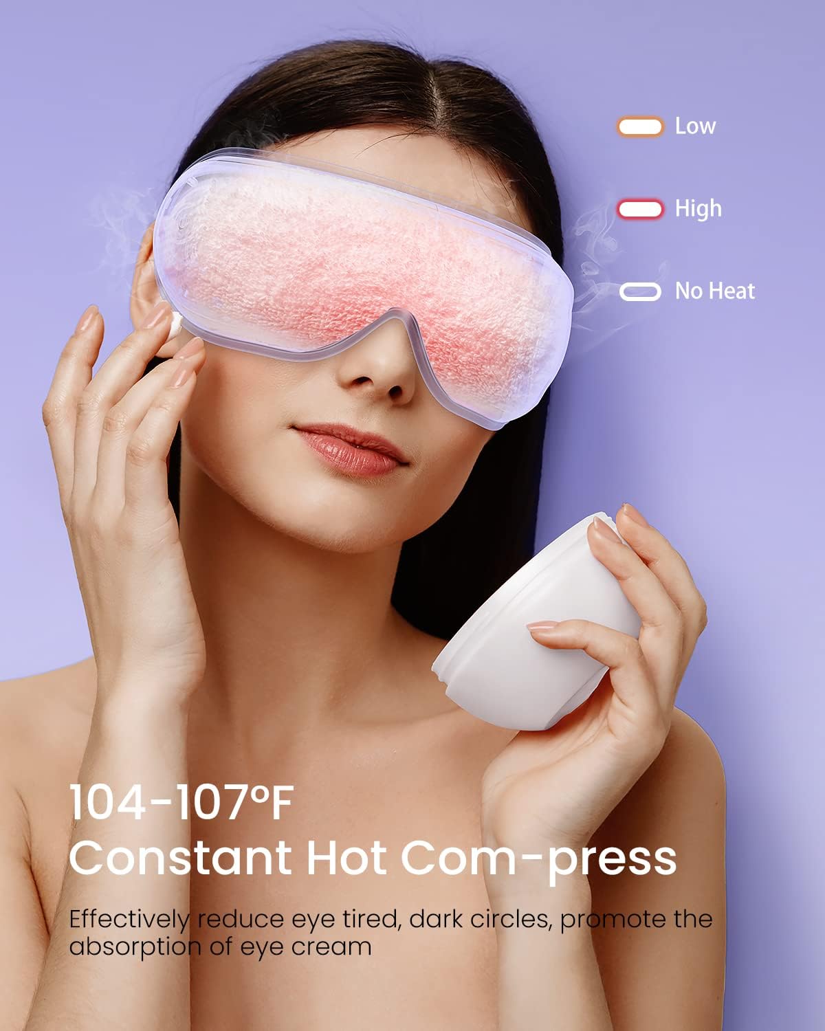 RENPHO Eyeris 3 - Heated Eye Massager with Variable Heat & Cooling Gel Mask