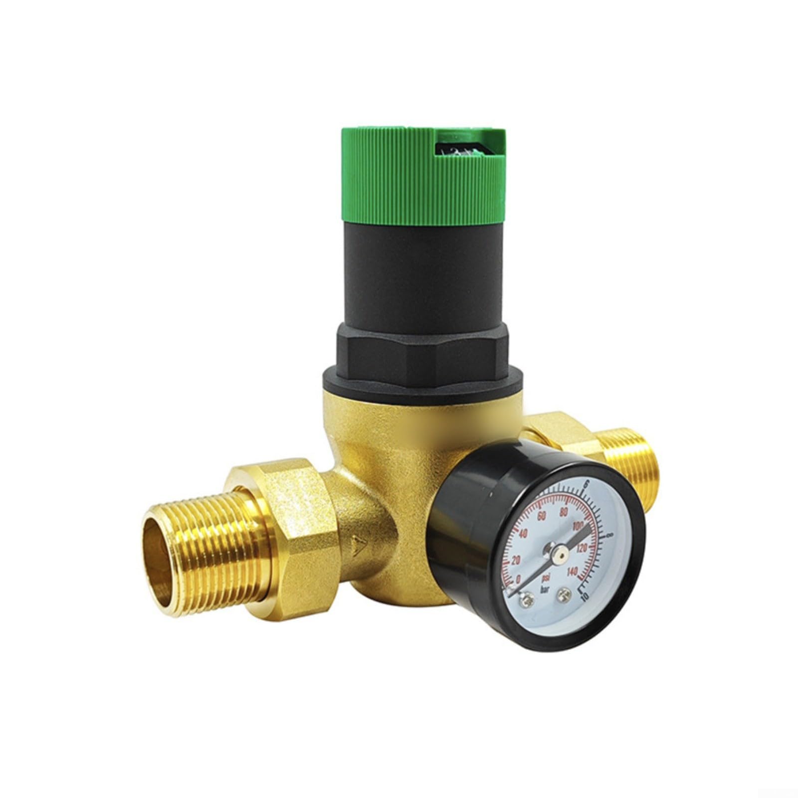 Valvola di riduzione della pressione regolabile in ottone, filettatura G, pressione dell'acqua per stabilizzatore per sistemi idraulici domestici, gamma 1-6 kg (1/2)