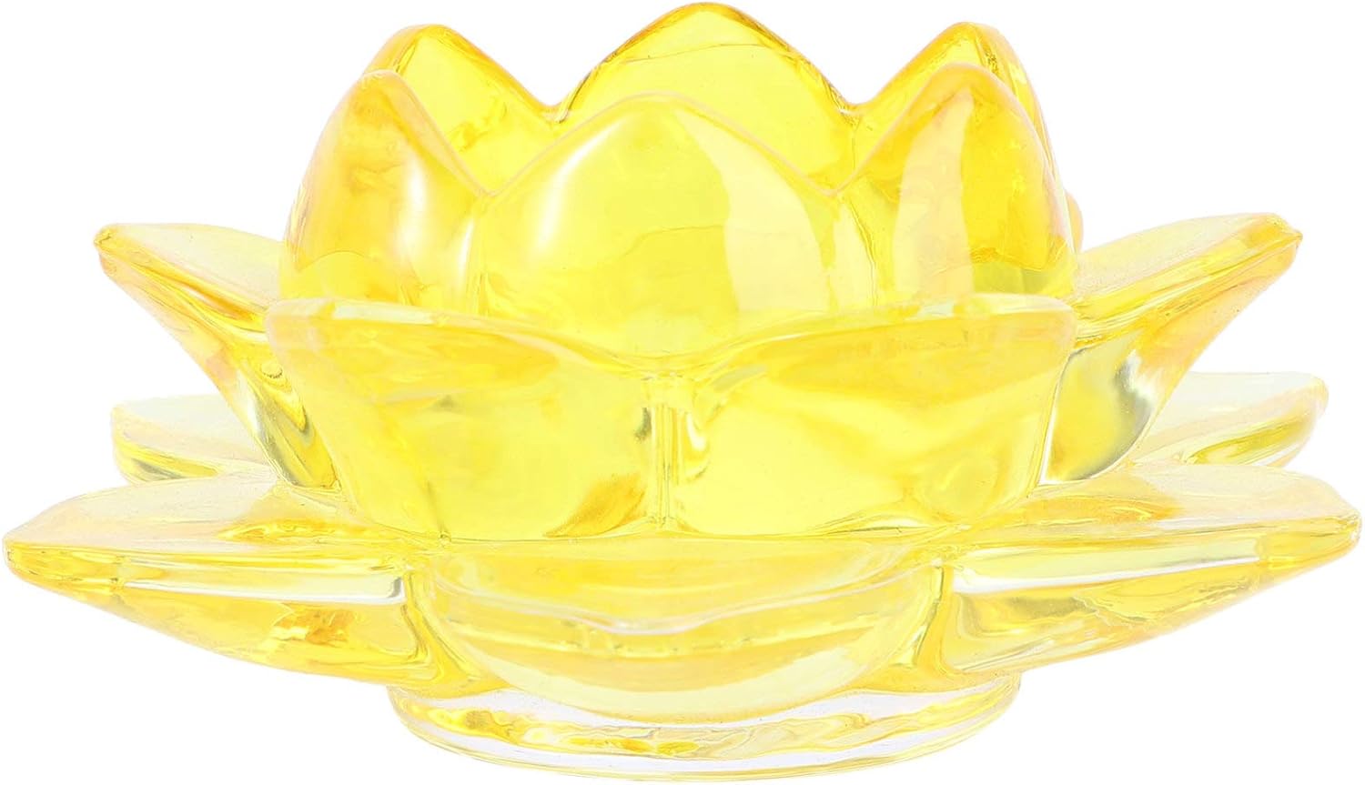 VALICLUD Crystal Glass Lotus Candle Holders Votive Tealight