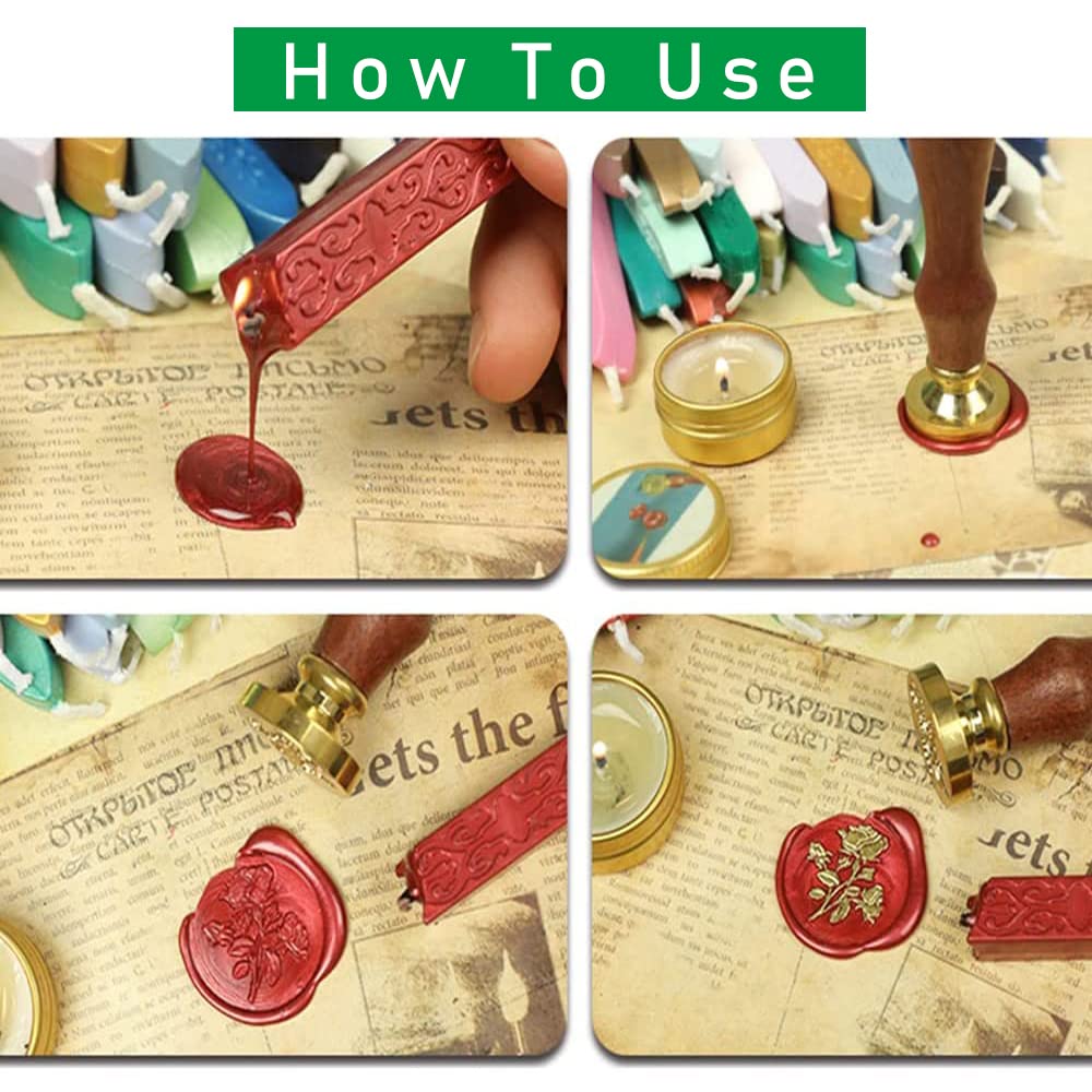 Lot De 5 Bâtons De Cire Pour Sceller Les Cartes D'invitation De Mariage D'anniversaire Vintage