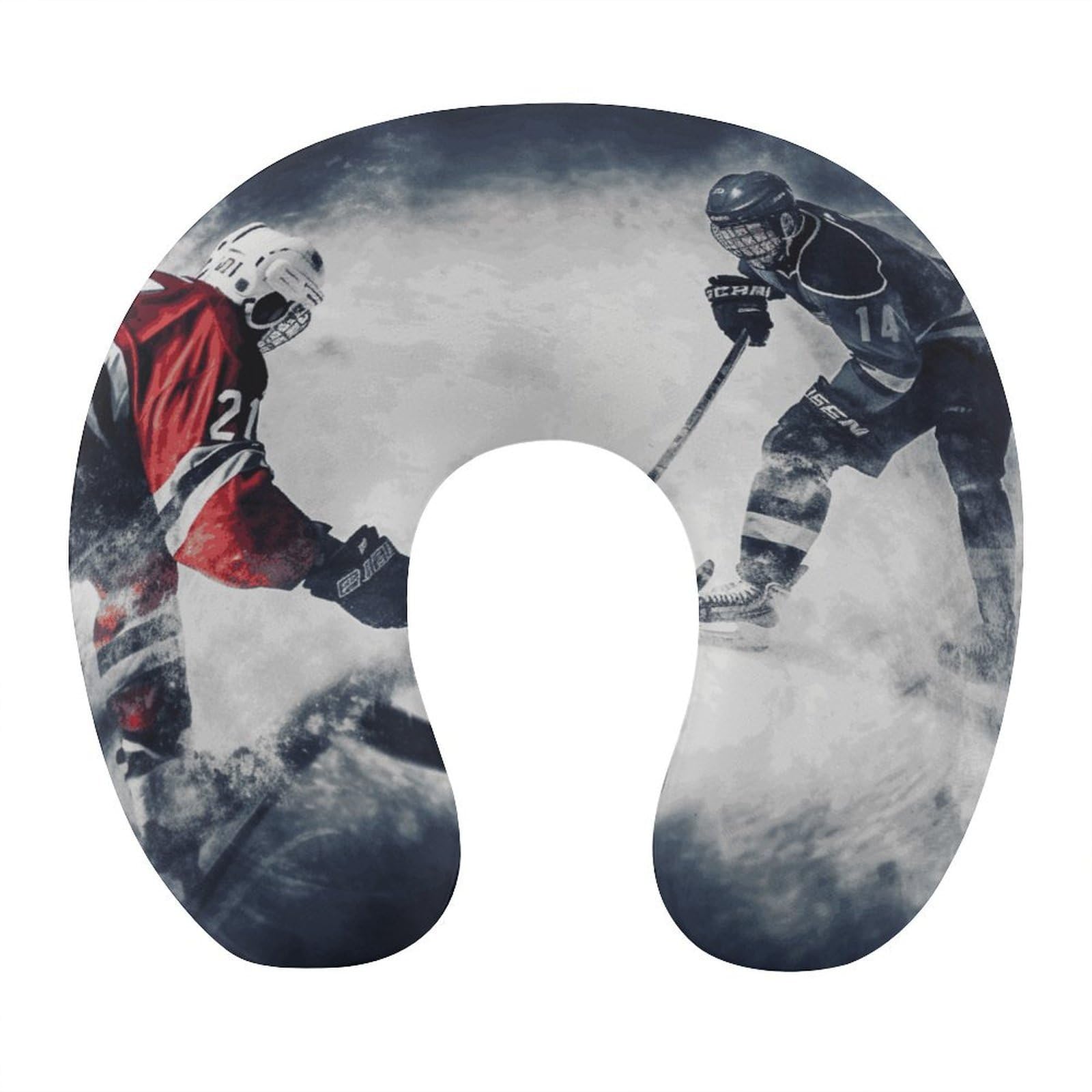 Btcowzrv Style Ice Hockey Art U Shaped Neck Pillow Travel Pillows