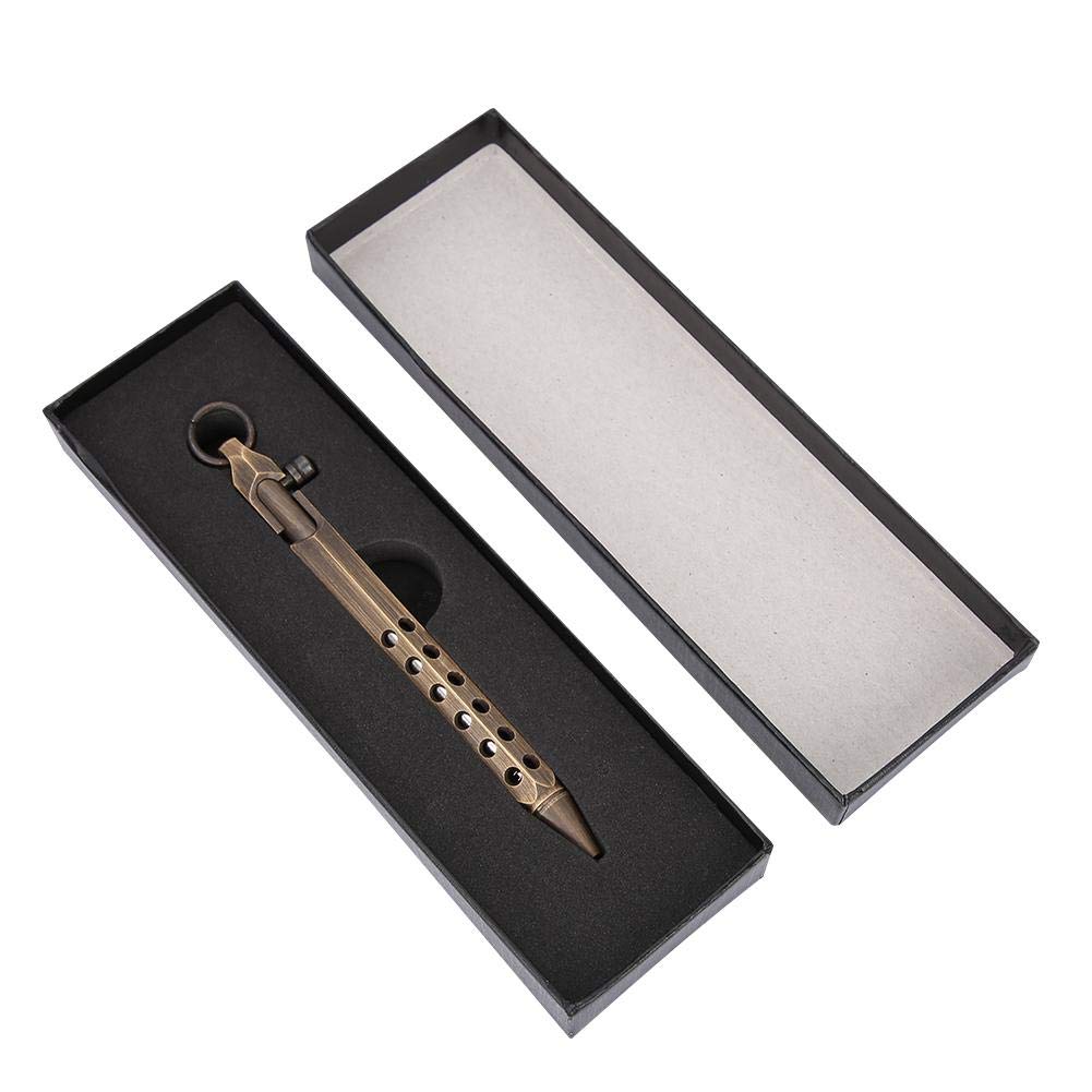 Zerone Brass Signature Pen, Retro style Anti-Skid Ballpoint Portable Delicate Vintage Pens Executive Pens for Business Signature and Collection