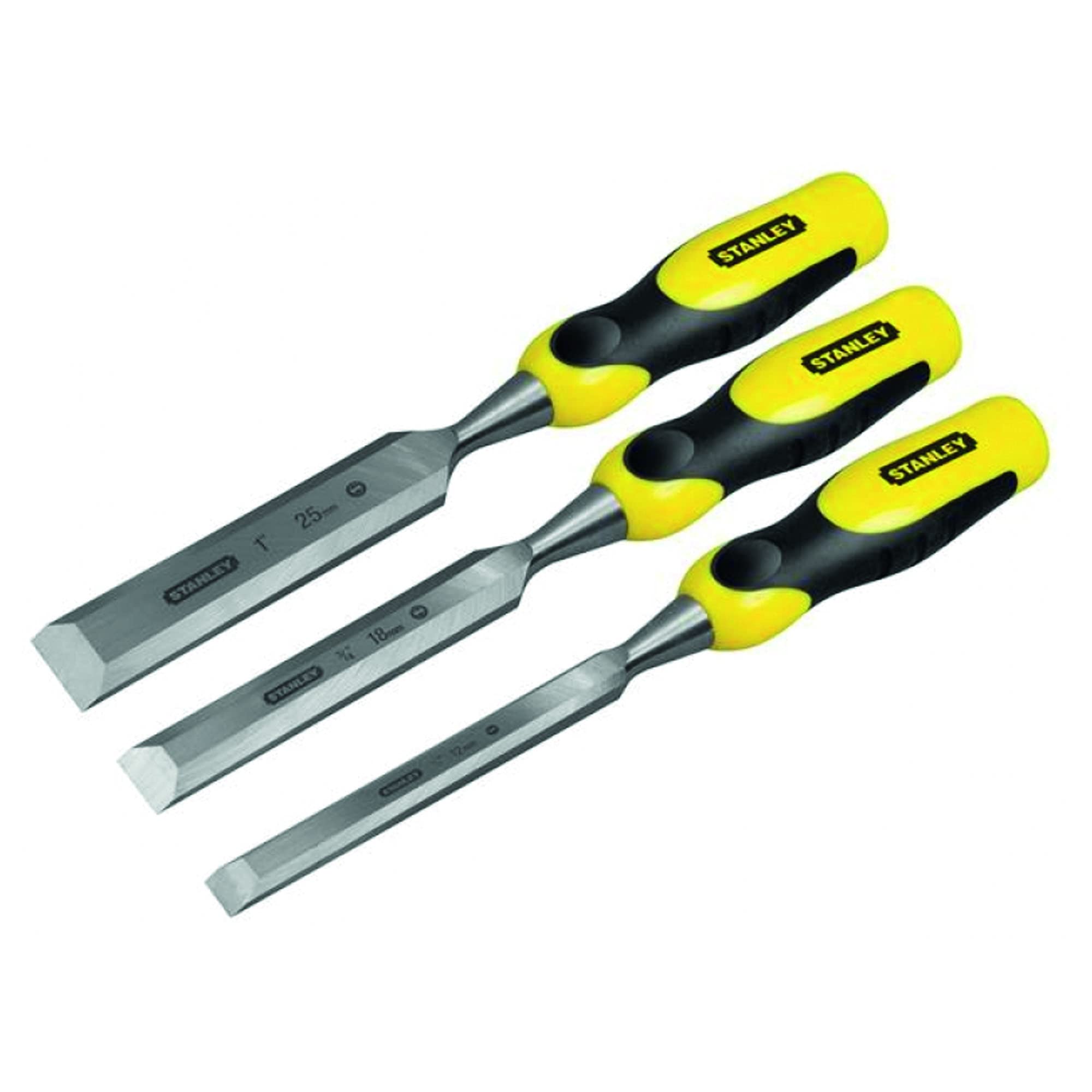 Stanley Hand Tools Stanley Stht516359 Dynagrip Bevel Edge Chisel With Strike Cap 3 Piece