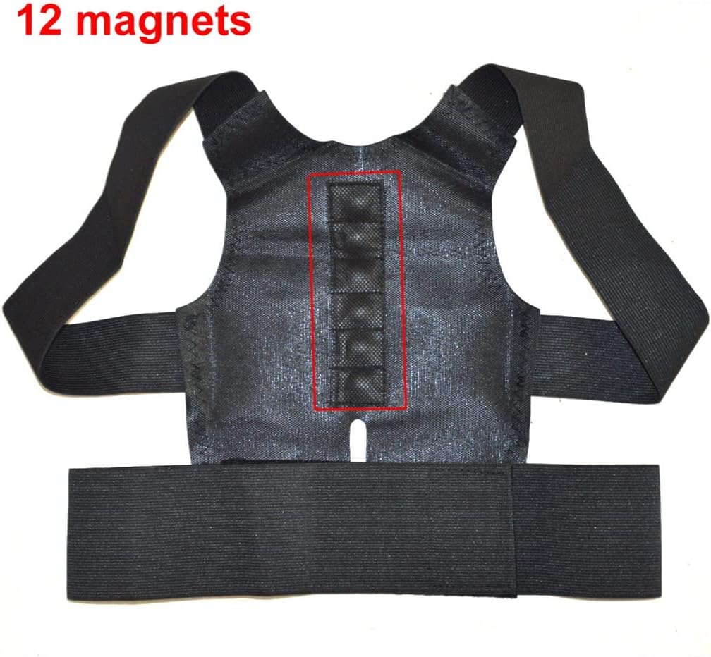 Shoulder Straightener Correcting Kyphosis Scoliosis Lower Back Brace Lumbar Support Elastic Adjustable Belt Men(XL code)