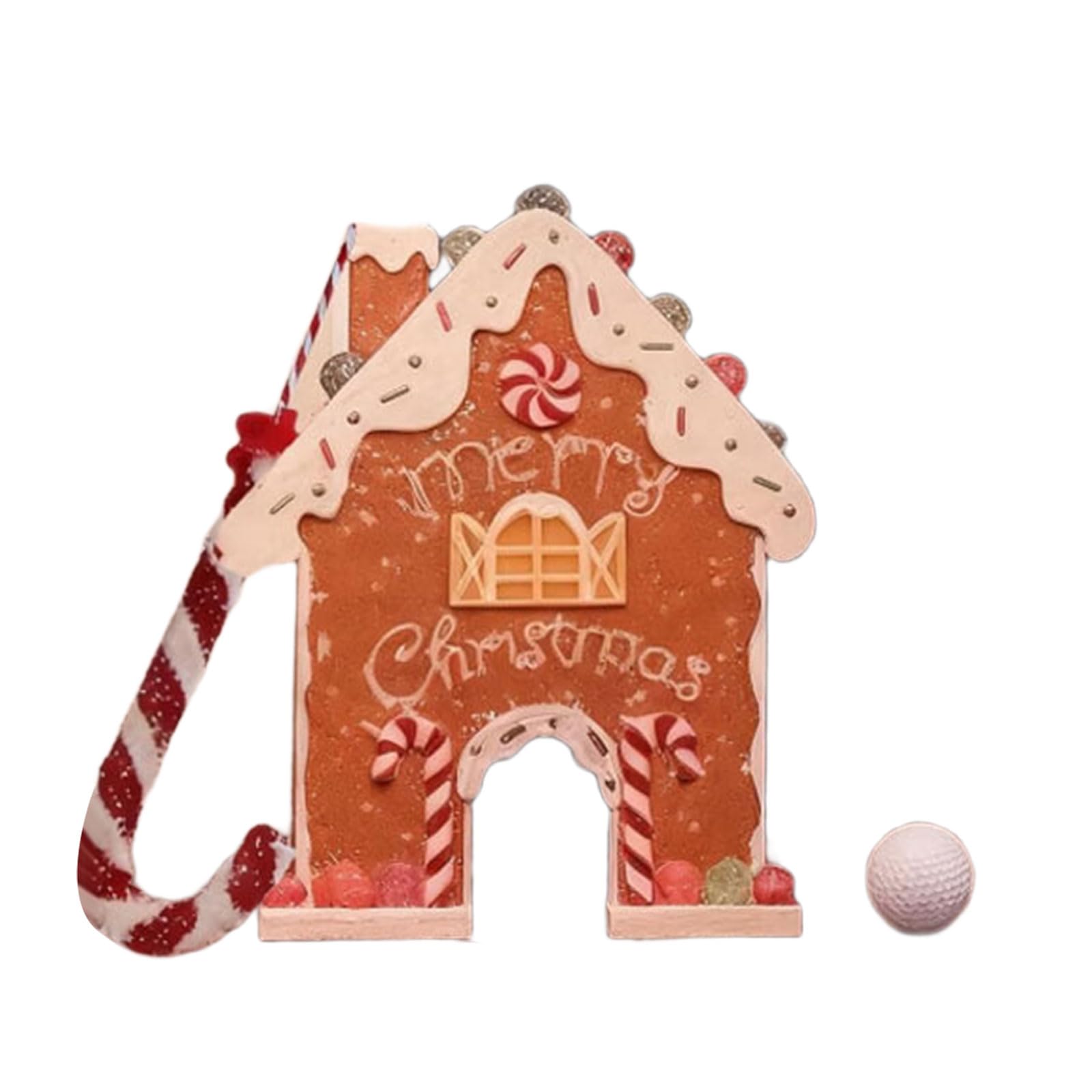 Limtula Christmas Gingerbreads Golf Game Set for Family Parties Portable Resin Miniature Golf Gift with Sturdy Design Holiday Family Game