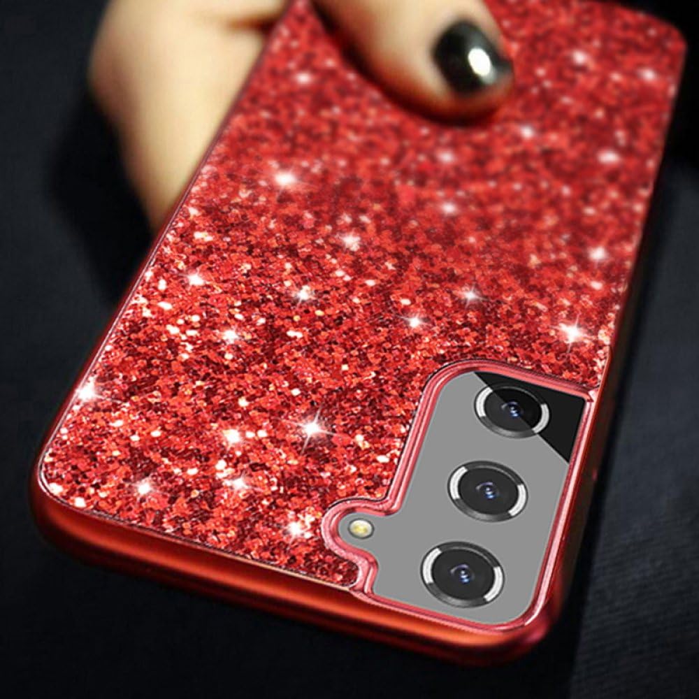 Coque Samsung A73 5G rouge diamant scintillant protection antichoc strass