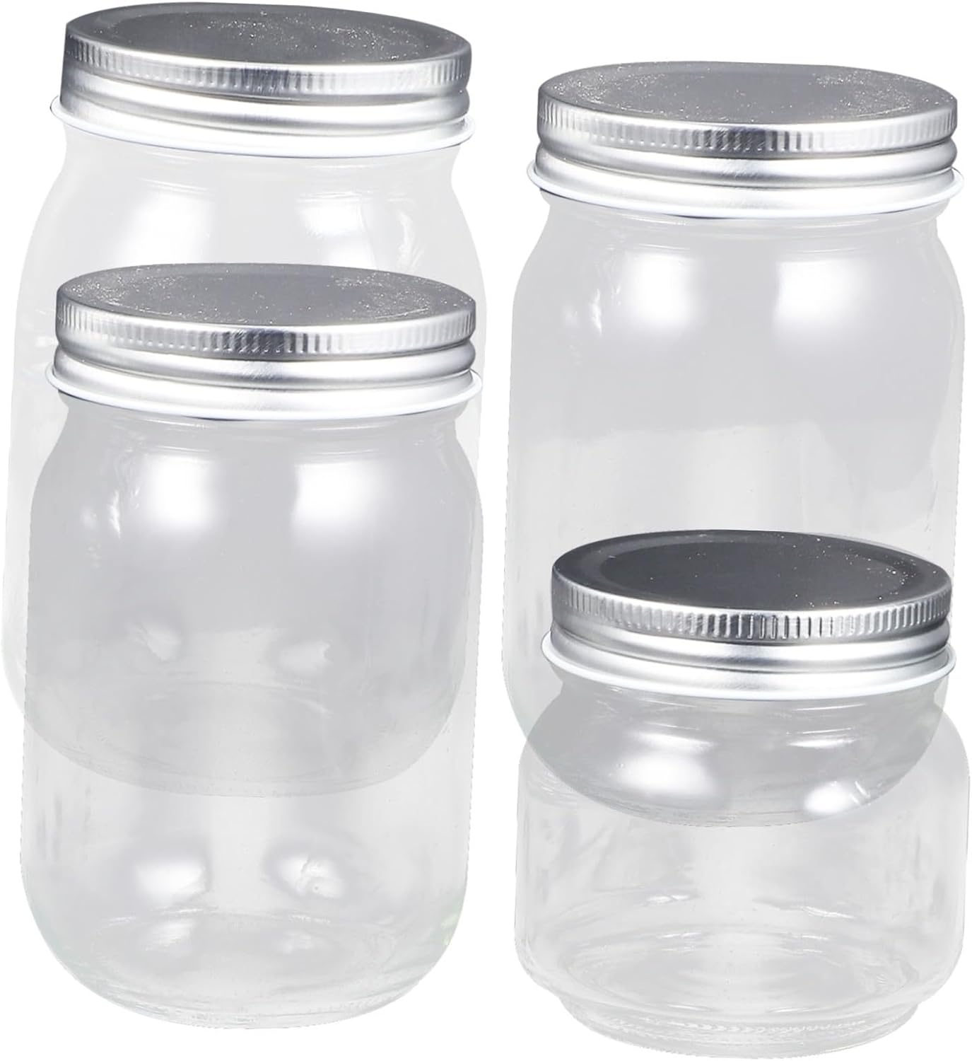 Cabilock Sealed Honey Jars 4 Pack Large Jars Storage Containers Lids for Kitchen and