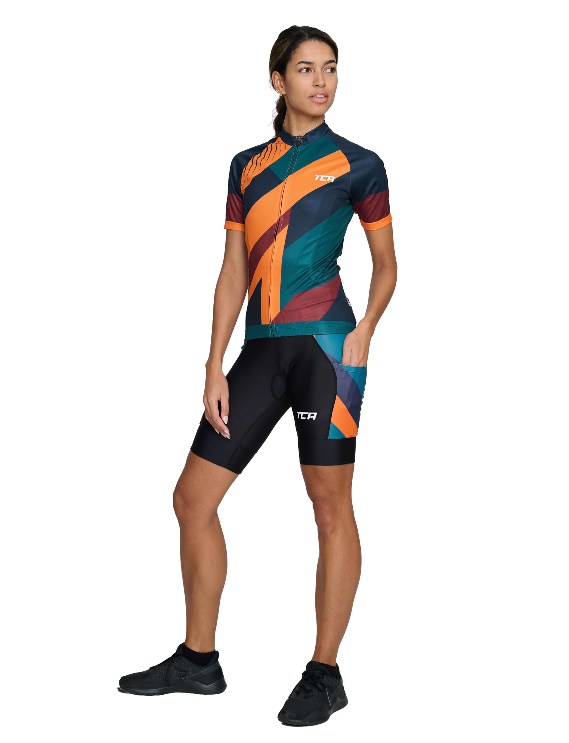 TCA Cuissard Vélo À Bretelles Femme Rembourré – Cuissard Cyclisme avec Poches Latérales – Tissu Séchage Rapide Route, Gravel & VTT