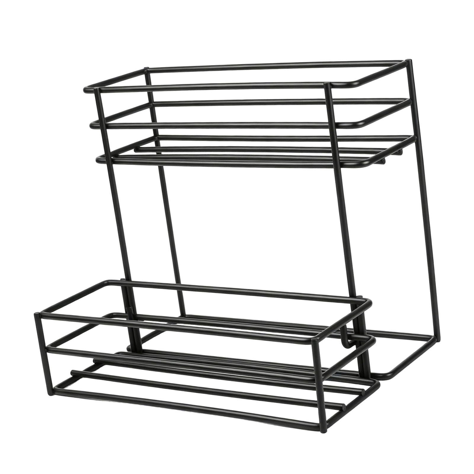 Zxfdsfdbnm Countertop Bottle Storage Rack, Black Metal Syrup Organizer for Coffee Station, Kitchen Counter and Condiments Countertop Syrup Organizer Bottle Holder Coffee Station Rack
