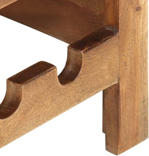 Miniatura 6 de HOMIUSE Estante de vino independiente de 28 x 13 x 35 pulgadas estante de vino para almacenamiento de vinos soporte para botellas de vino mini bar