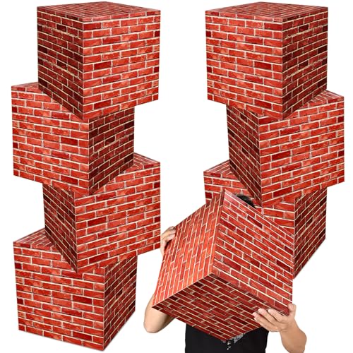 Mototo 8 PCS Brick Party Boxes Paper Cardboard Building Blocks