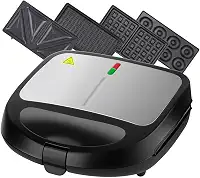 Sanduicheira Elétrica 4 em 1 Grill Misteira Waffle Donuts Antiaderente 220v
