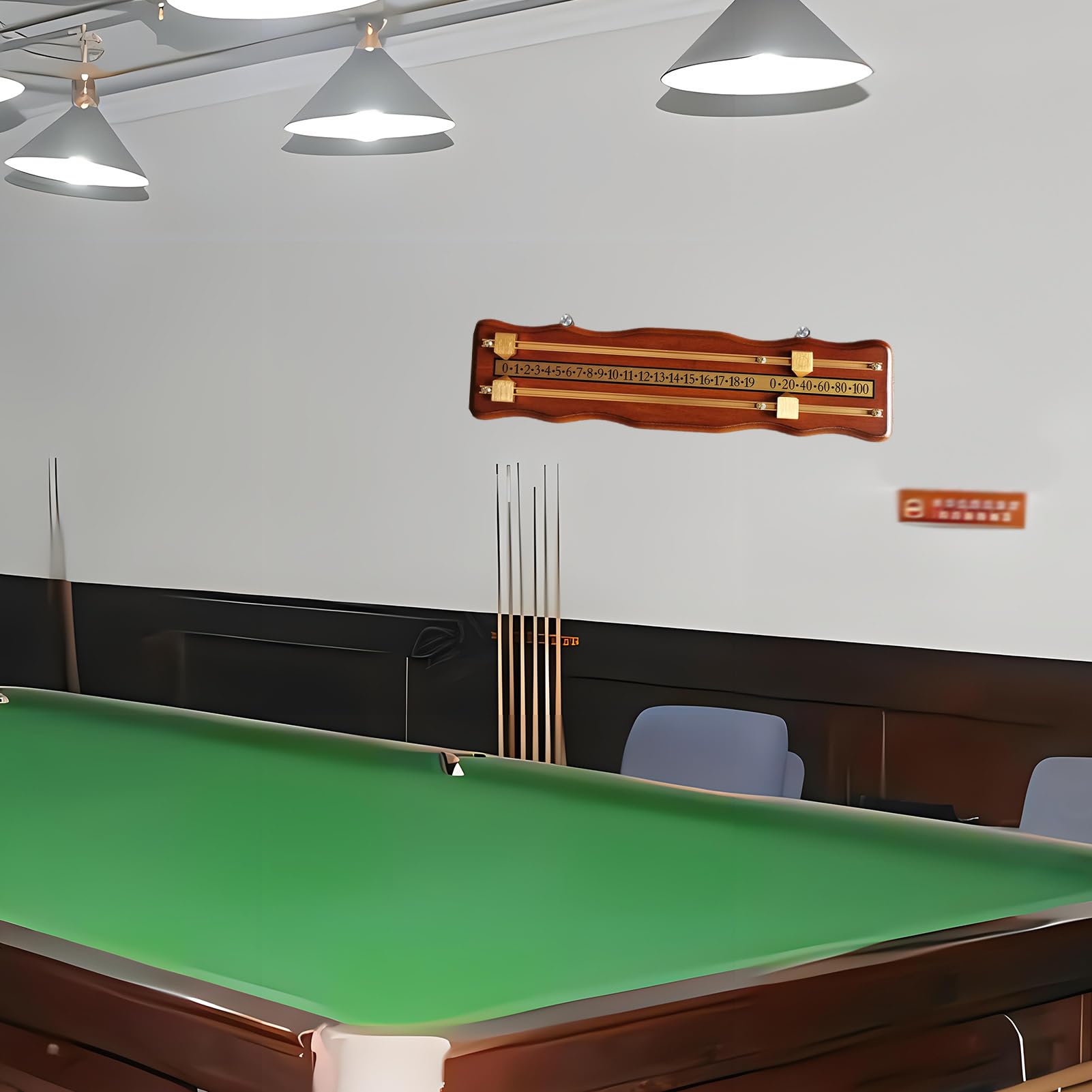 Generisch Shuffleboard, segnapunti da biliardo per giochi, tavola in metallo e ad alta densità con display di facile lettura, funzione trasparente riutilizzabile, uso per due giocatori, per calcio e