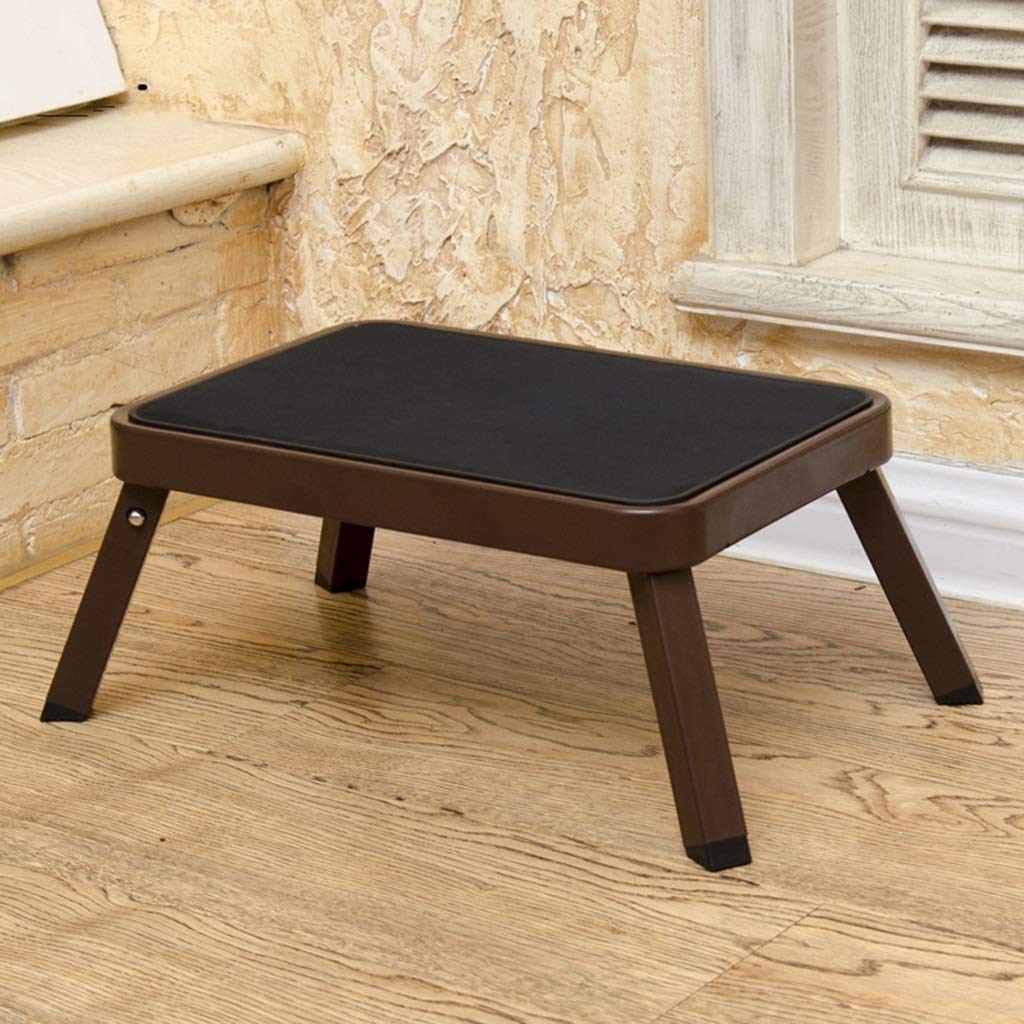 Taburete de paso plegable CHEWYNP banco pequeño portátil con soporte estable para flores
