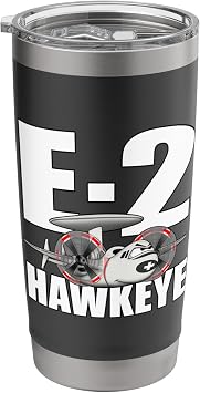 E-2 Hawkeye Tactical Airborne Early Warning Aircraft Cartoon Stainless Steel Insulated Tumbler