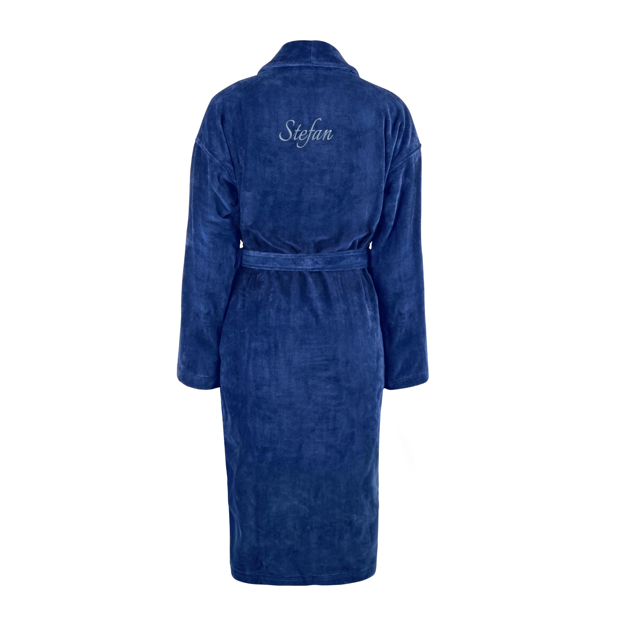 your surprise Peignoir Homme Personnalisé – Cadeau anniversaire homme, Peignoir Brodé avec Nom ou Texte et Différents Styles de Polices (FR/​ES, Alpha/​lettres, L, TG, Taille Normale, Bleu)