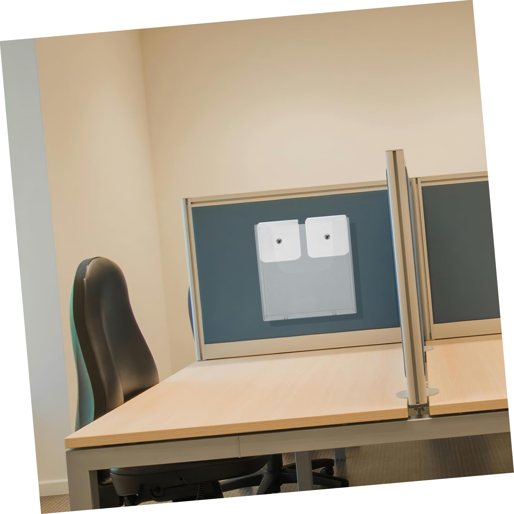 DOITOOL Boîte de Rangement de Bureau en Plastique Design Moderne et Trous pour Organiser Documents, Robuste Usage Bureau
